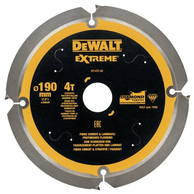 Dewalt DT1472-QZ Diamantkapskiva 190 x 30 mm, 4T