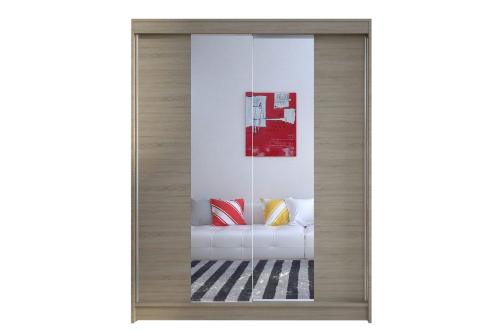 Camino Garderob 150x58x200 cm LED-belysning