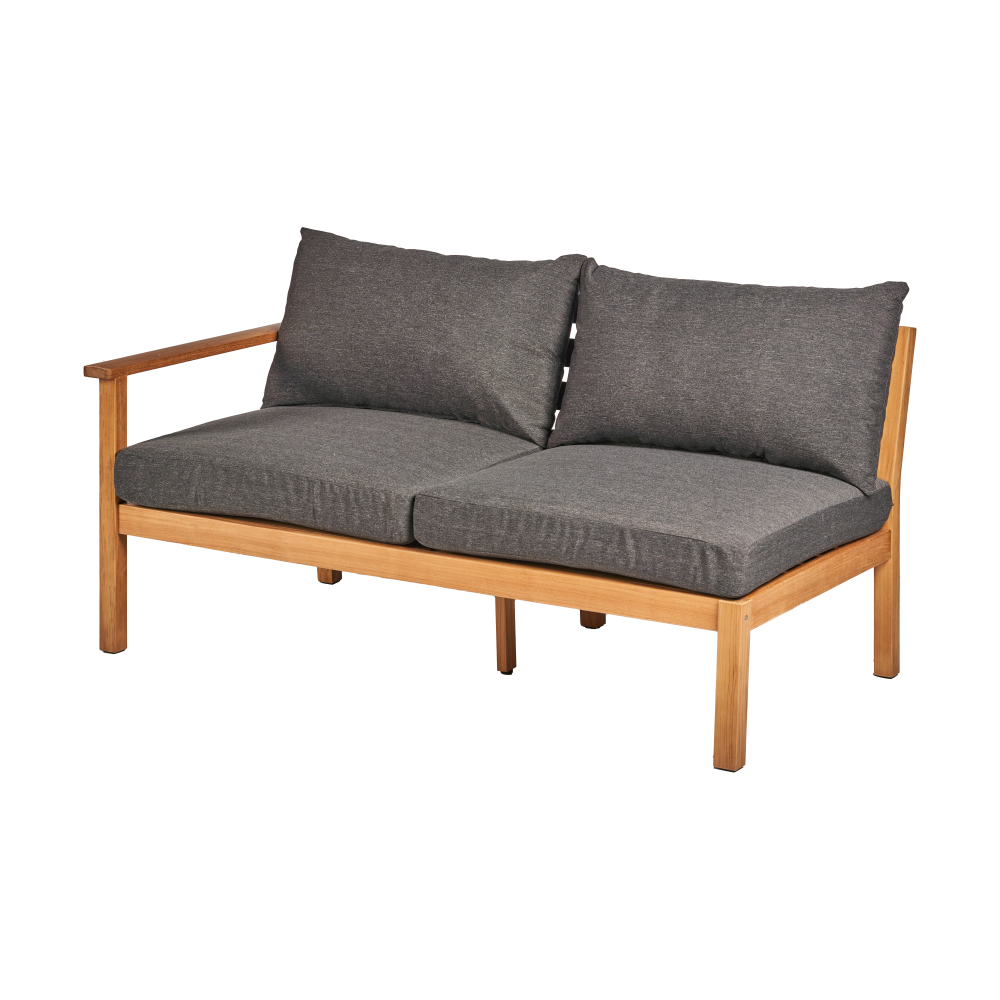 Stockaryd soffmodul 2-sits höger teak/dark grey