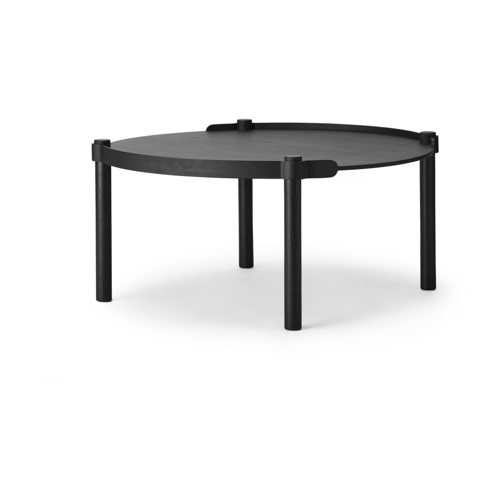Woody bord Ø80 cm, Black stained oak