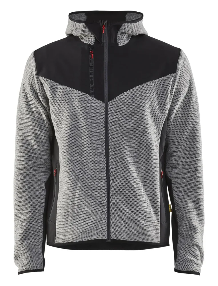 Blåkläder 594025369799XS Jacka stickad, med softshell, antracitgrå/svart Antracitgrå/Svart