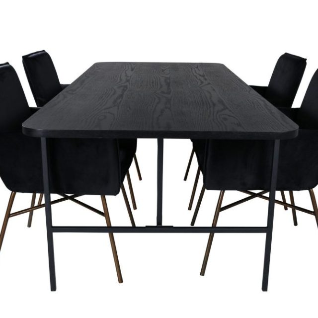Unos Matgrupp 200 cm Rektangulär med 4 Petra stolar