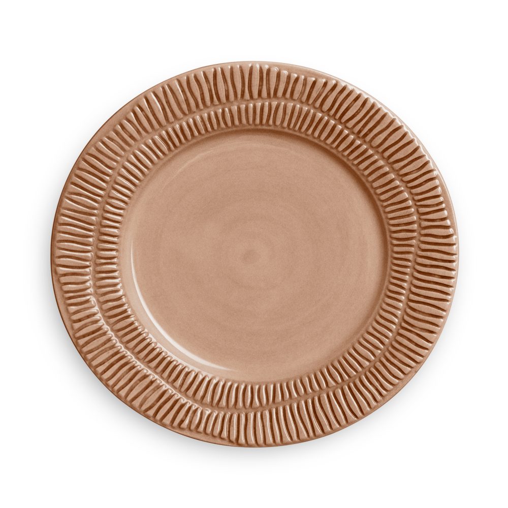 Stripes tallrik Ø21 cm, Cinnamon