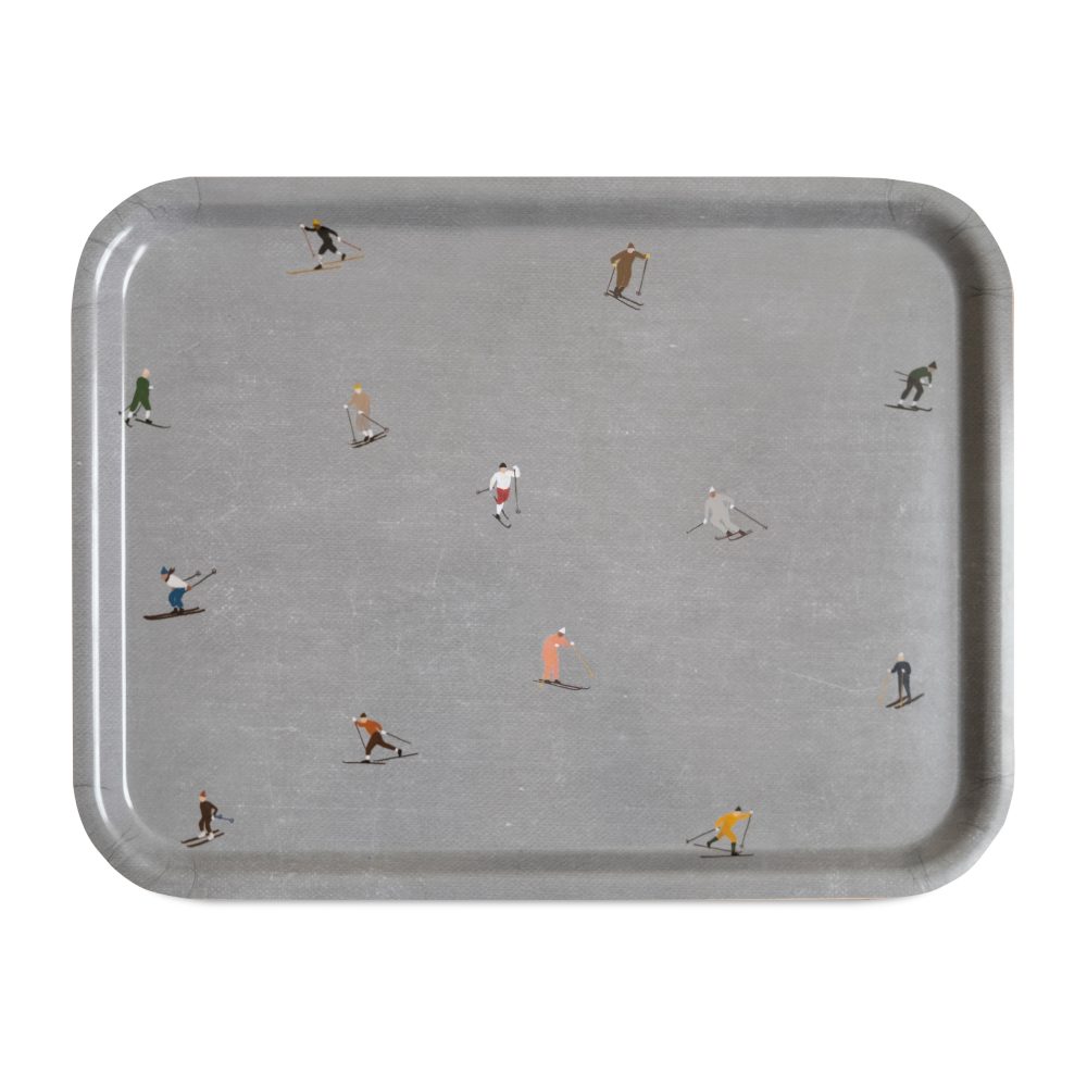 Skiers bricka 33x43 cm, Grå