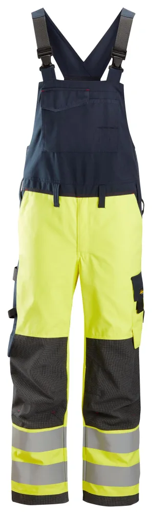 Snickers Workwear 6060 ProtecWork Hängselbyxa varsel, gul/marinblå 156