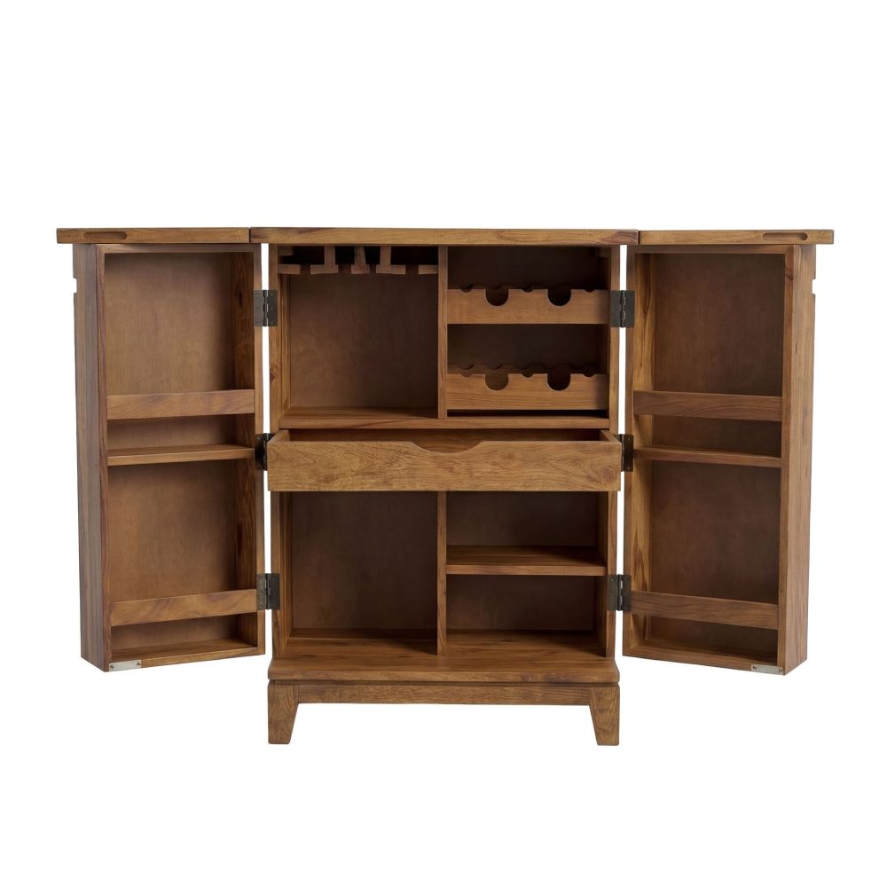 Avelo Barskåp 65 cm i massivt sheeshamträ med fällbar design