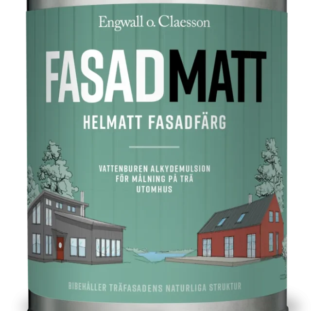 Lasol Fasadmatt 1 L 9002 Bruten vit