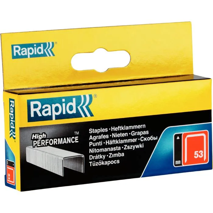 Rapid Nr 53 Fintrådsklammer Stål 2500-pack 6 mm