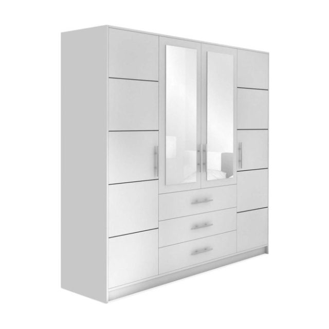 Escaldes Stor Garderob med Spegel 196 cm bred 200 cm hög