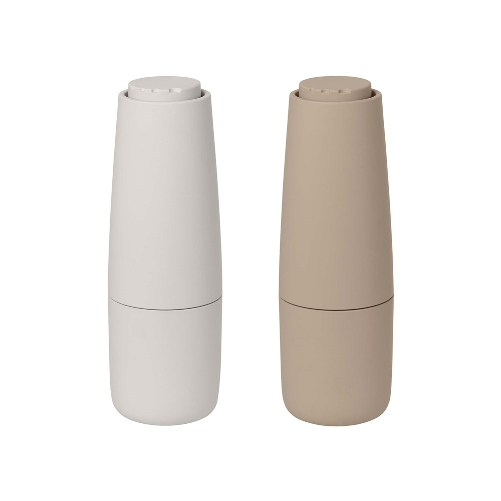 Salpi salt- och pepparkvarn plast, Nomad-moonbeam (beige-grå)