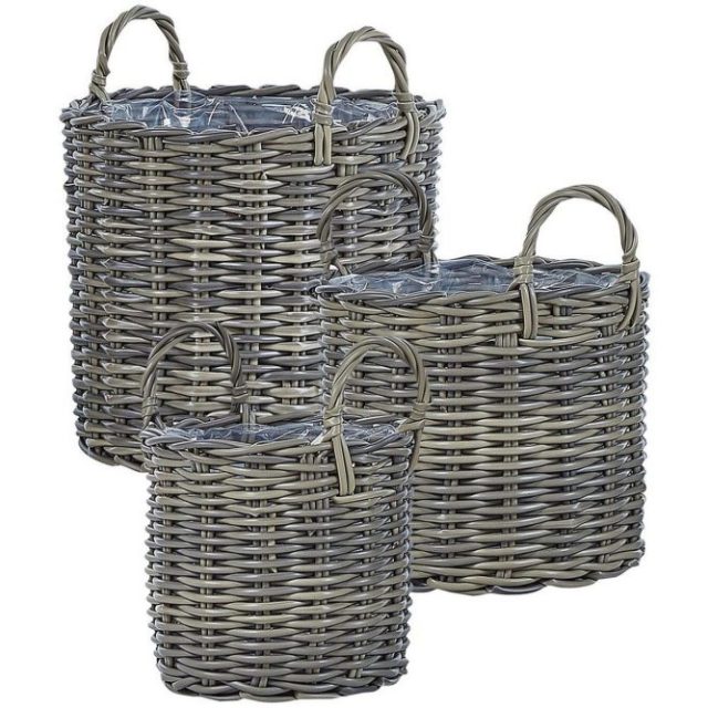 Trädgårdskruka Nikiti set om 3