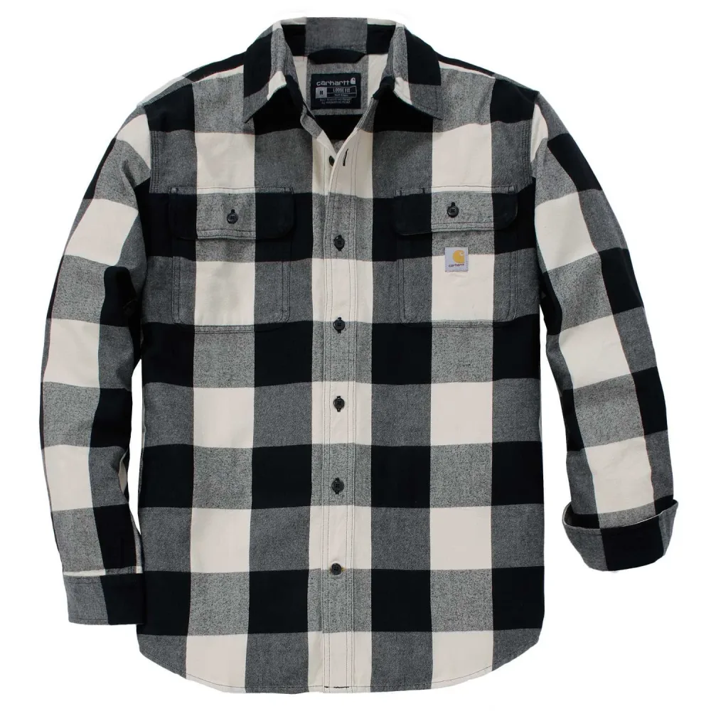 Carhartt 107013RDK-S Flanellskjorta Trippelsydd, plaggtvättad och i borstad flanell Röd - Bild 2
