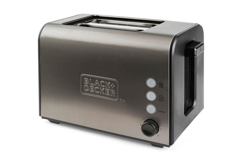 Brödrost Black+Decker 2 Fack Borstat Stål