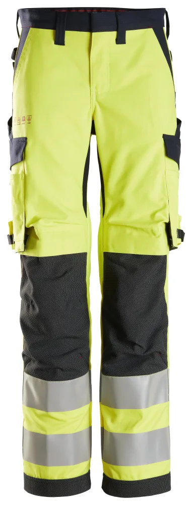 Snickers Workwear 6760 ProtecWork Arbetsbyxa varsel, gul 34