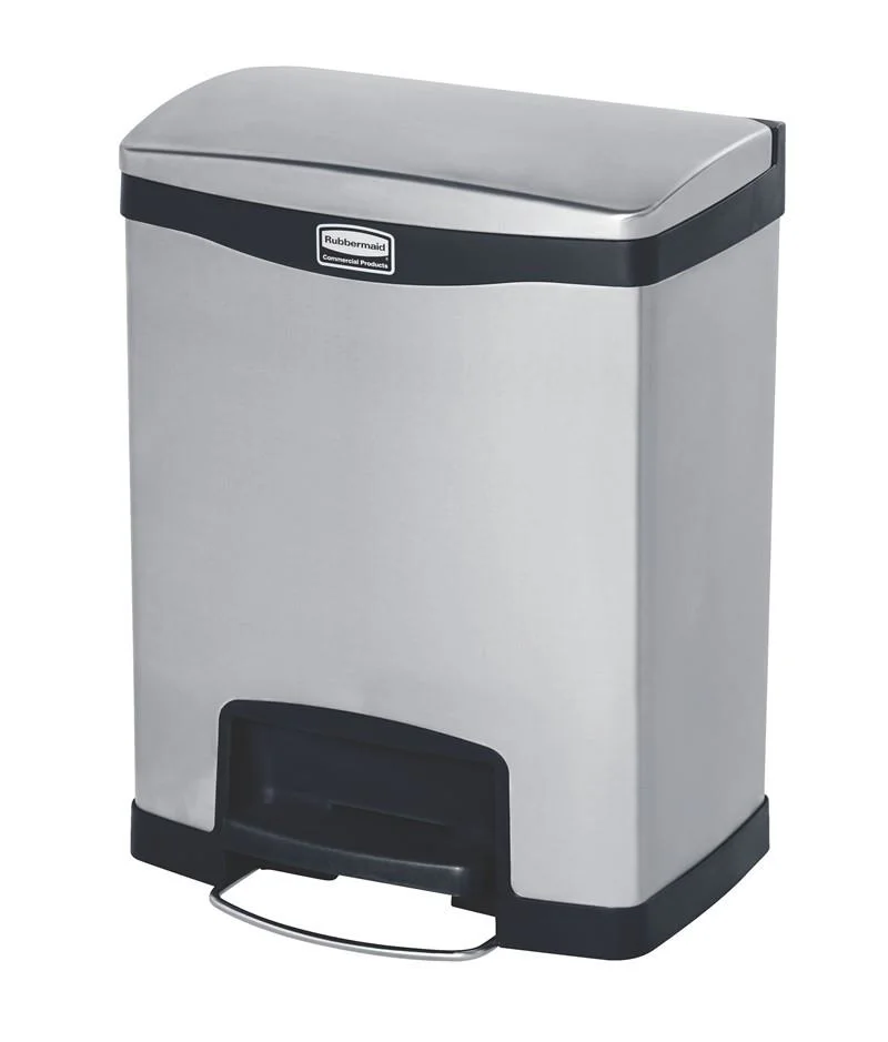 Rubbermaid Slim Jim Soptunna med pedal, rostfritt stål 90 l - Bild 2