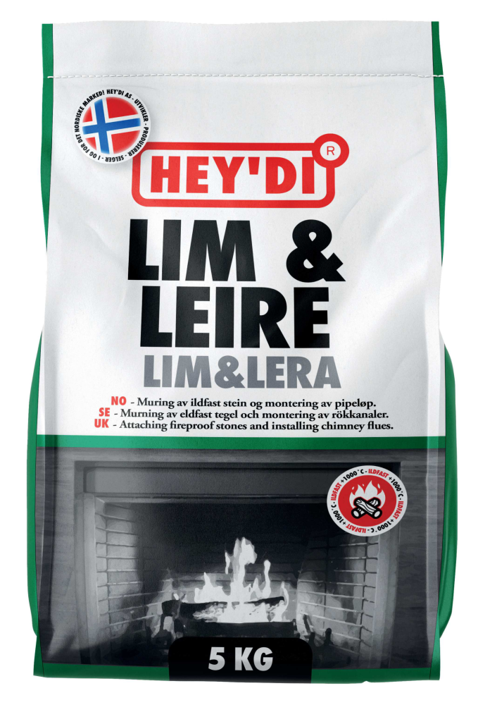 BRUK HEY DI ELDFAST LIM&LERA GRÅ 5KG