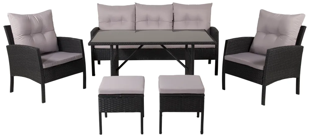 Venture Home Knock 1527-201 Loungeset soffa, bord, fåtöljer, pallar