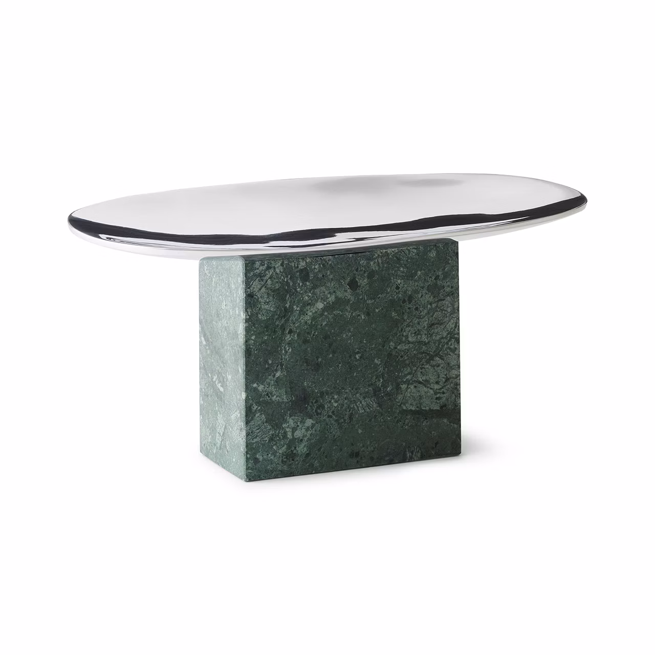 Sapoto Bricka 15x25 cm, Grön/Silver