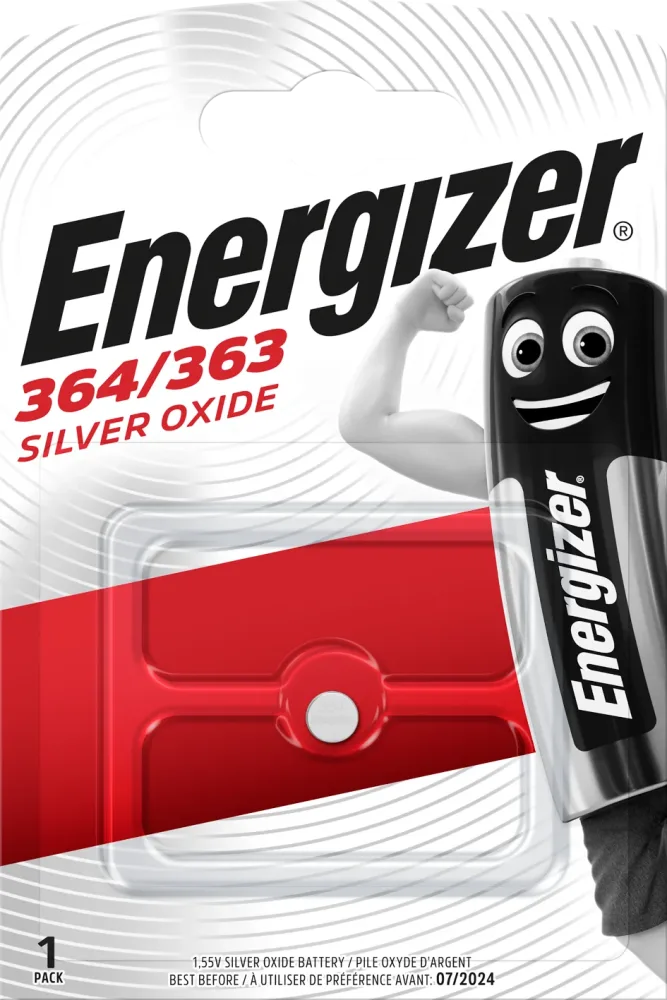 Energizer Silveroxid Knappcellsbatteri 364/363, 1,55 V 6,8 x 2 mm - Bild 2