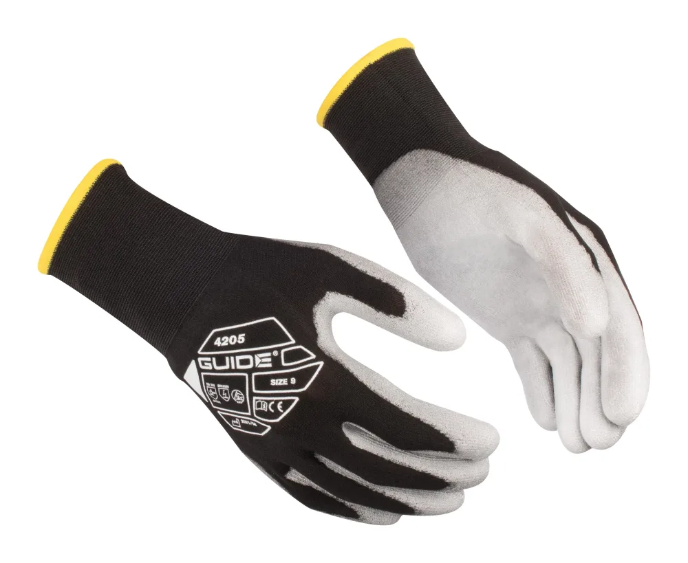 Guide Gloves 4205 Handske nylon, ESD, antistatisk, touch 5