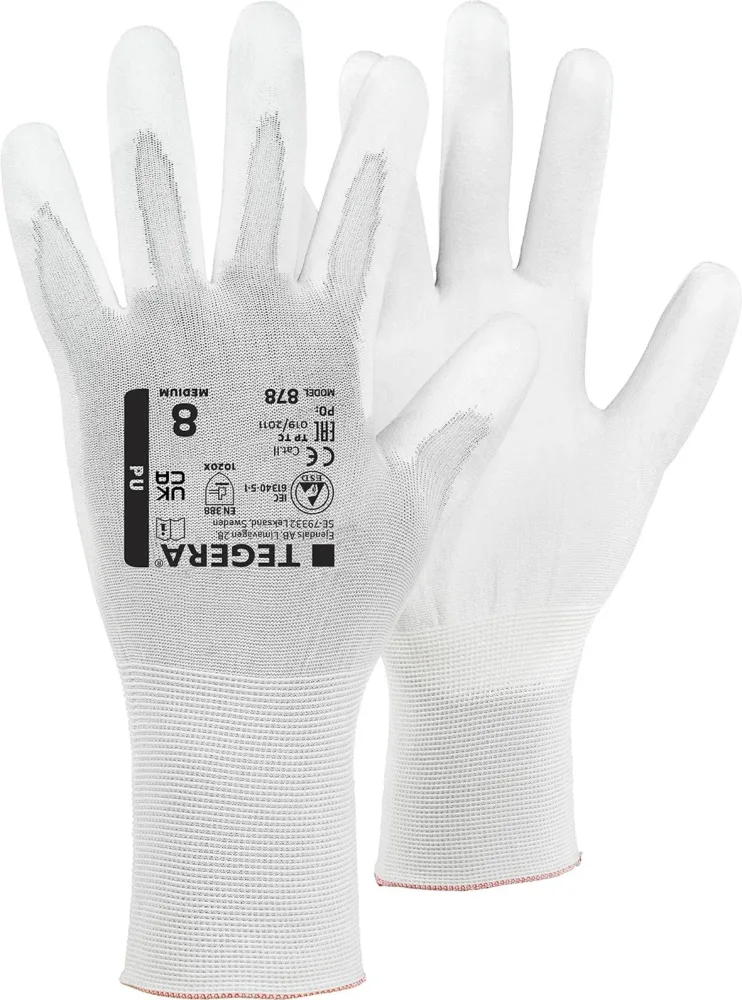 Tegera 878 Montagehandske vit 7