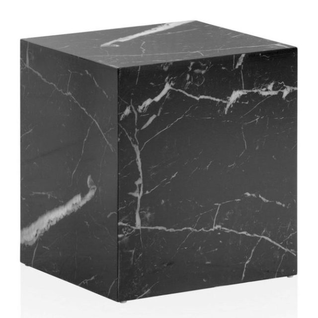 Soffbord Wohnling MONOBLOC marmorausseende 40x40x45 cm, modern stil Marmor Svart