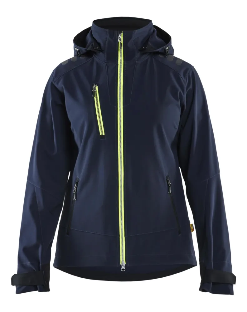 Blåkläder 471925138633S Softshelljacka marinblå/gul S