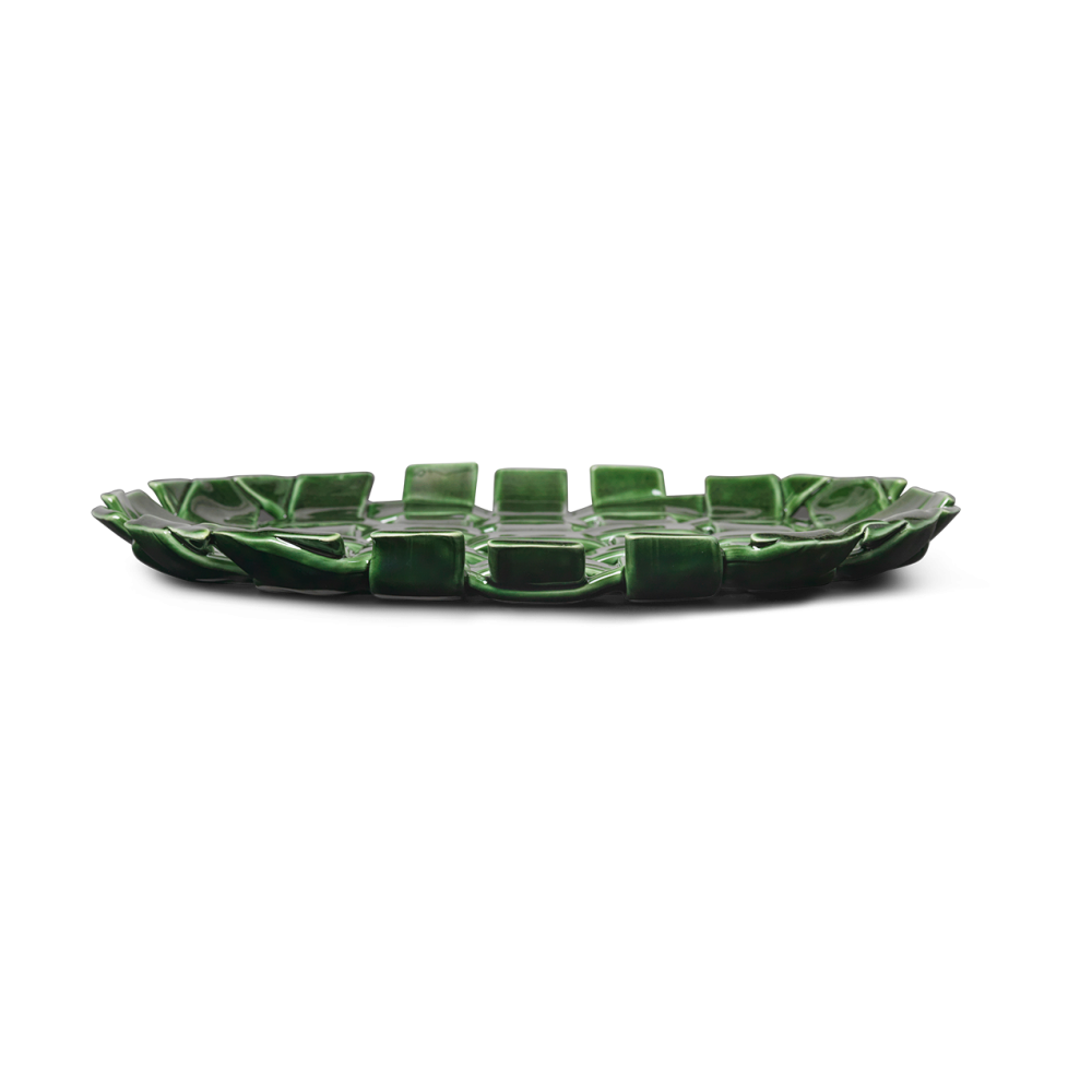 Plait fat Ø30 cm, Emerald green