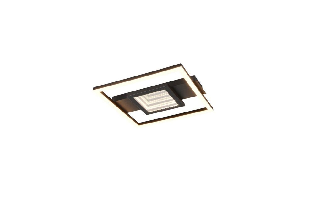 Taklampa TRIO Wheeler Fyrkant, Mattsvart