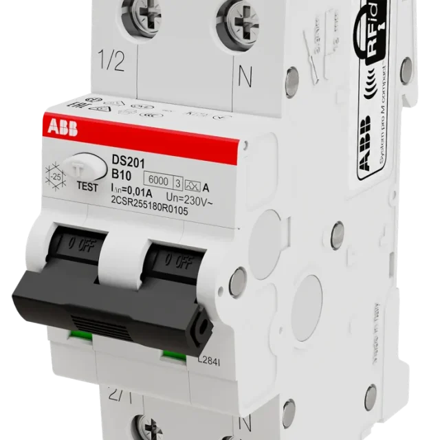 ABB 2CSR255180R2405 Personskyddsautomat 6kA, B-karakteristik, typ A DS201 B40 A100
