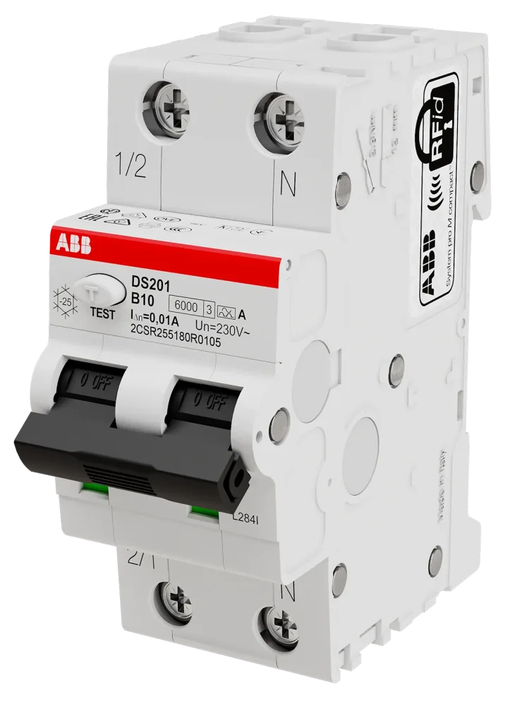 ABB 2CSR255180R2405 Personskyddsautomat 6kA, B-karakteristik, typ A DS201 B40 A100