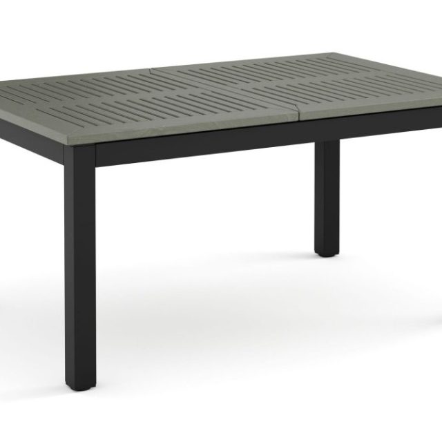 Monaco rektangulärt förlängningsbart bord utomhus med iläggsskiva 150-250x90 cm i aluminium/metall/plast