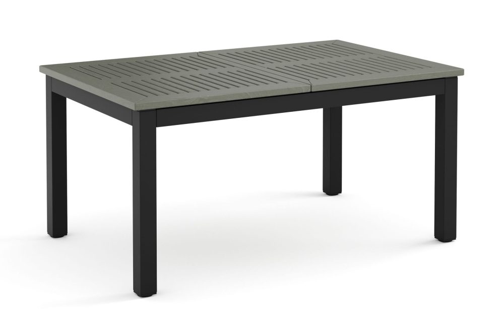 Monaco rektangulärt förlängningsbart bord utomhus med iläggsskiva 150-250x90 cm i aluminium/metall/plast