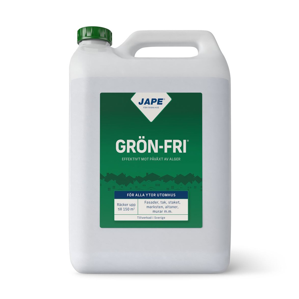 Jape Grön-Fri 5L | Effektiv sanering av alger & lavar | Velltra