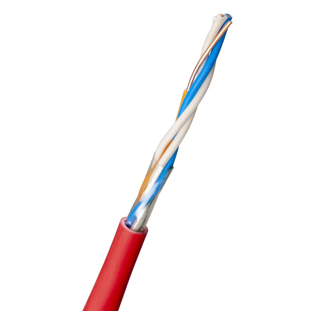Nexans EQQYB EASY Larmkabel 2x2x1.0 mm, röd 1 m, kapad