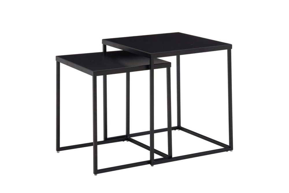 Satsbord Wohnling Set om 2 metall pulverlackerad med metallben modern