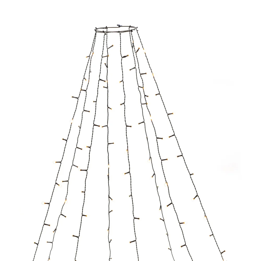 Konstsmide 6523-870 Julgransslinga frostad amber, LED, app, svart kabel 240 cm