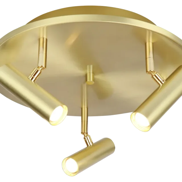 Aneta Lighting Artic 76009-25 Spotlight 3 x 6 W LED, 3000 K Matt mässing