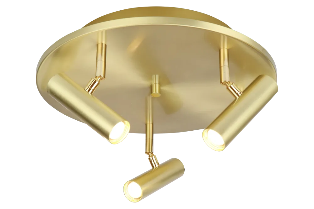 Aneta Lighting Artic 76009-25 Spotlight 3 x 6 W LED, 3000 K Matt mässing