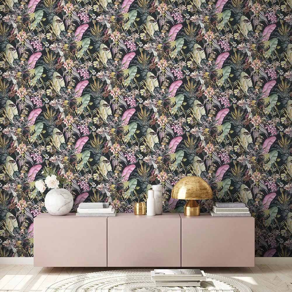 A.S. Création Dream Flowery 38176-1 Tapet Svart/Multi