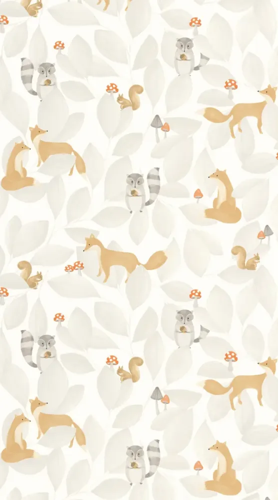 Casadeco - Woodland Friends Gris Duv Once Upon A Time