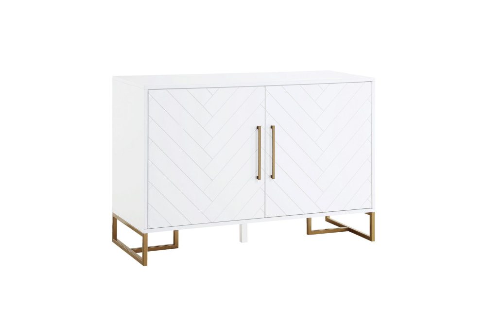 Herringbone Sideboard 122x48 cm Vit