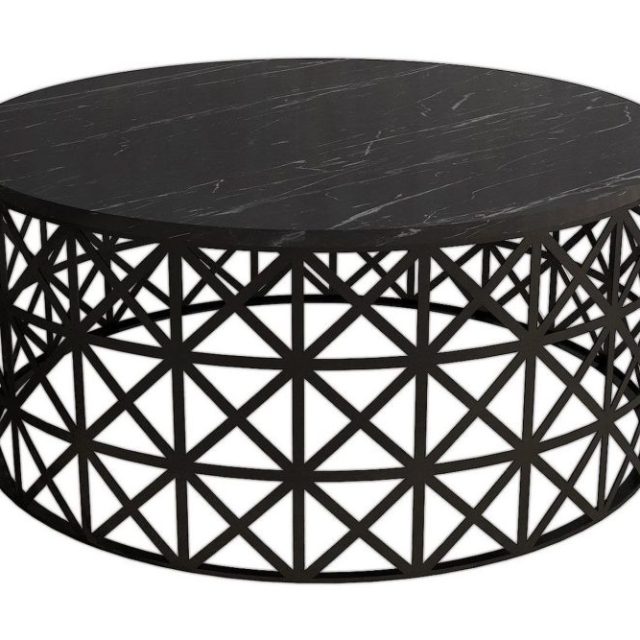Schammel Soffbord 90 cm Runt Marmormönster