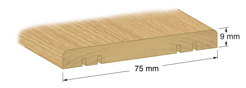 TRÖSKEL DURI 9X75MM EK 2M NR 114 LACKAD