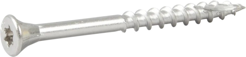 ESSVE 537345 Fasadskruv 4,4x45 mm, rostfri/syrafast A4, band. Brun, 250-pack