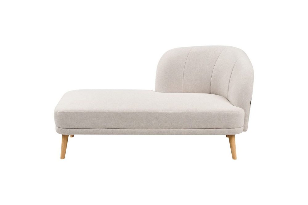 Schäslong Tanlay Beige, ljust trä, Högervänd
