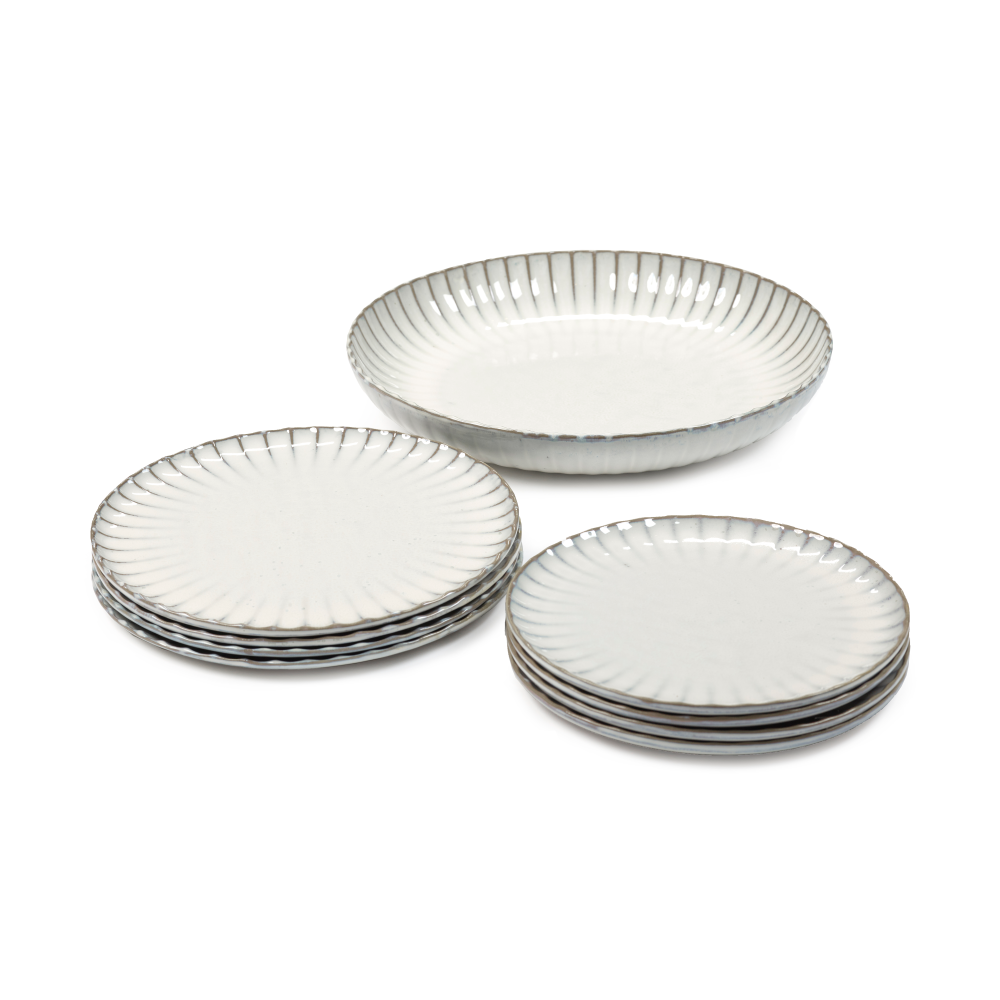 Inku dinner set 9 delar, White