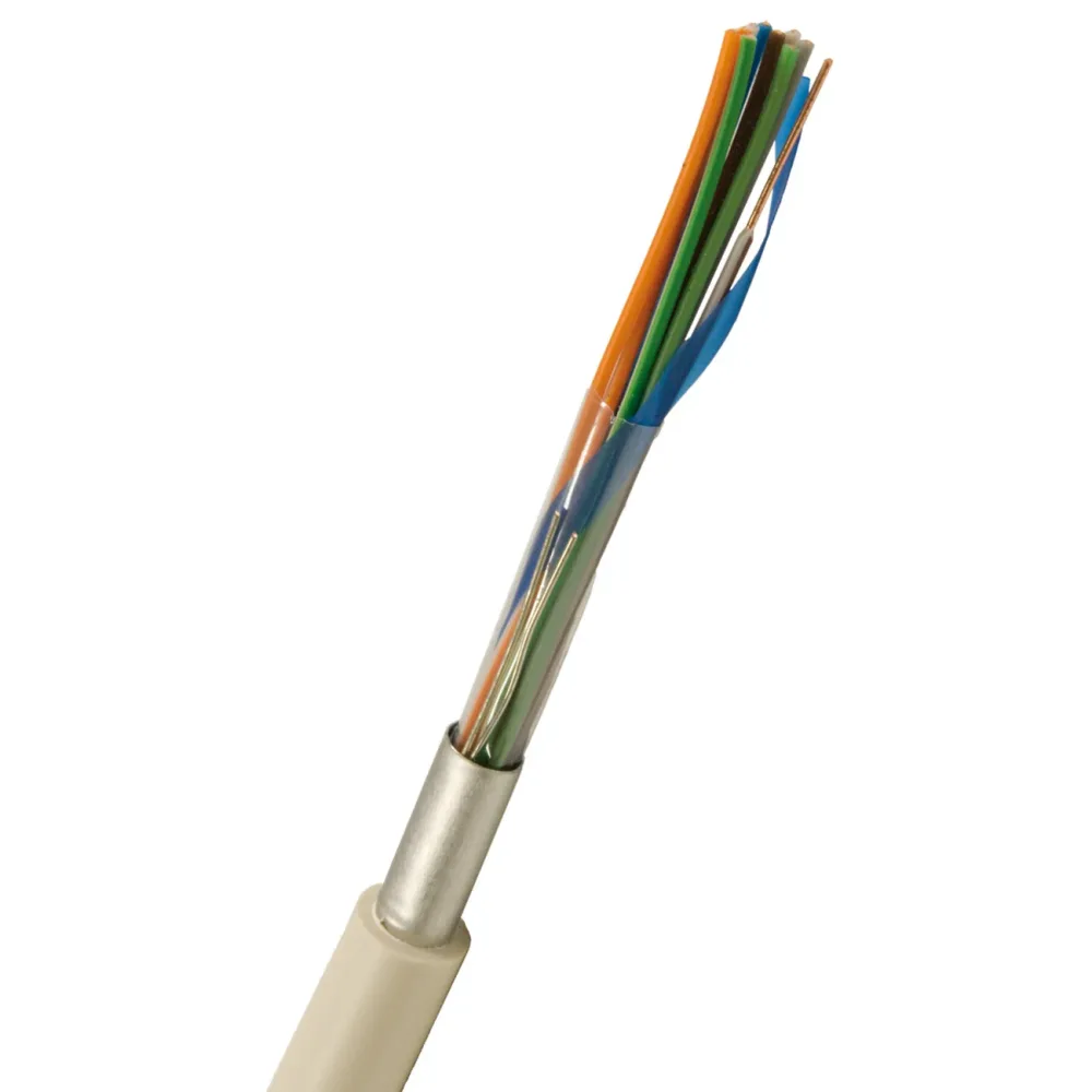 Nexans ELAQBY Telekabel 5x2x0.6 mm, vit, ytterdiameter 9 mm 100 m, bobin