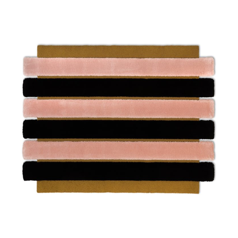 ODC Segment Rug Collection Stripe matta, Golden-blush-black, 154x200 cm