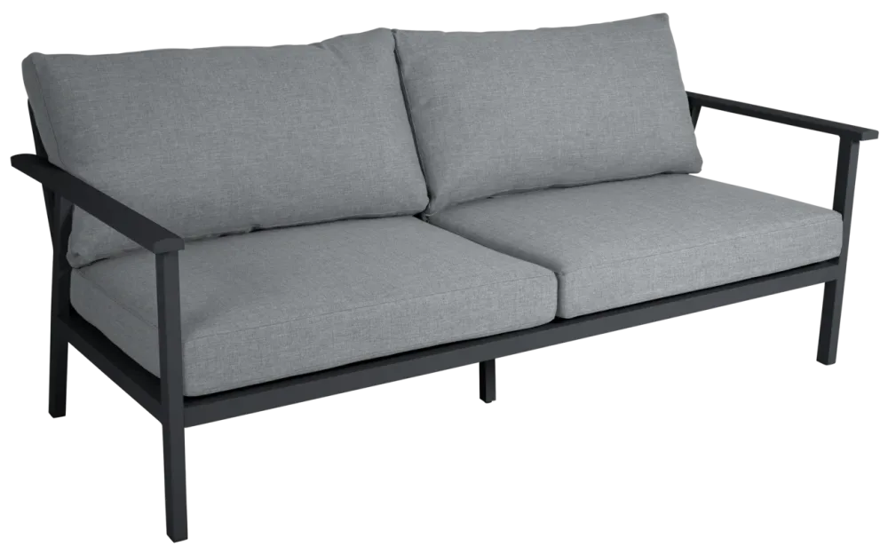 Brafab Samvaro Low Soffa 2,5-sits Antracit/Pearl Grey